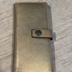 Vintage 90s Coach Metallic Gold Wallet